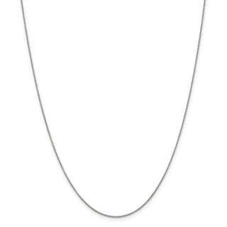 14" 14k White Gold .9mm Cable with Spring Ring Clasp Chain Necklace