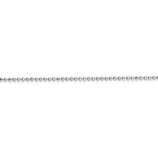 10" 14k White Gold 1.2mm Diamond-cut Beaded Chain Anklet