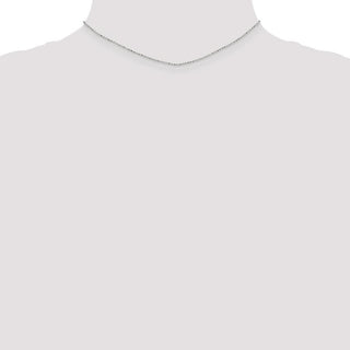 14" 14k White Gold 1.2mm Diamond-cut Beaded Pendant Chain Necklace