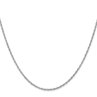 20" 14k White Gold 1.3mm Heavy-Baby Rope Chain Necklace