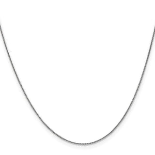 30" 14K White Gold 30 inch .85mm Spiga with Lobster Clasp Chain