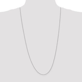 30" 14K White Gold 30 inch .85mm Spiga with Lobster Clasp Chain