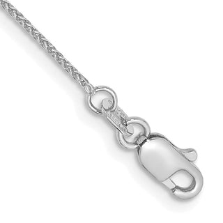 6" 14K White Gold .85mm Spiga with Lobster Clasp Chain Bracelet