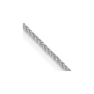 30" 14K White Gold 30 inch .85mm Spiga with Lobster Clasp Chain