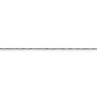 16" 14k White Gold .9mm Curb Pendant Chain Necklace