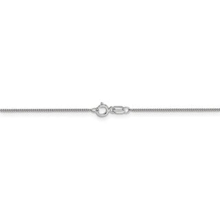 16" 14k White Gold .9mm Curb Pendant Chain Necklace
