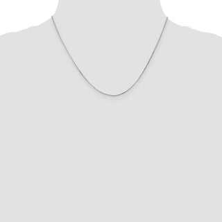 18" 14k White Gold .9mm Curb Pendant Chain Necklace