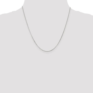 20" 14k White Gold .9mm Curb Pendant Chain Necklace