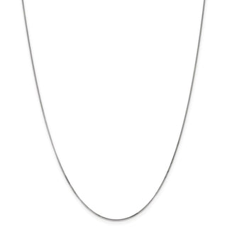20" 14k White Gold .9mm Curb Pendant Chain Necklace
