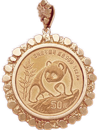 14K Gold Bezel NUGGET FRAME Pendant 27 mm