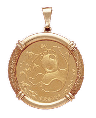 14K Gold Bezel NAUTICAL FRAME Pendant 27 mm