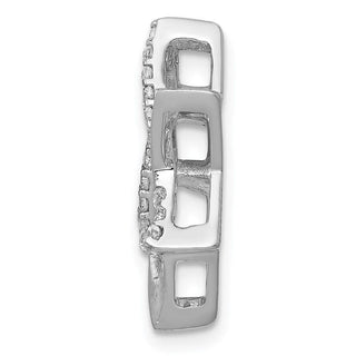 14k White Gold 1/4ctw Diamond Star of David Slide