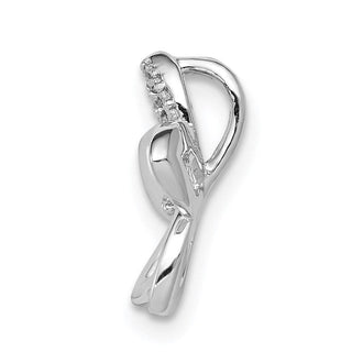 14k White Gold 1/20ctw Diamond Flower Slide PM3977-005-WA
