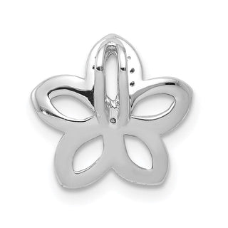 14k White Gold 1/20ctw Diamond Flower Slide PM3977-005-WA