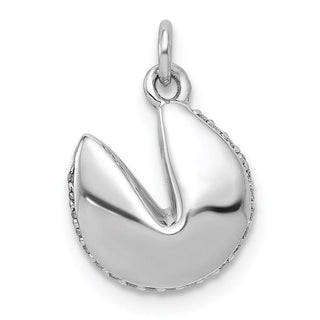 14k White Gold 1/15ctw Diamond Fortune Cookie Charm