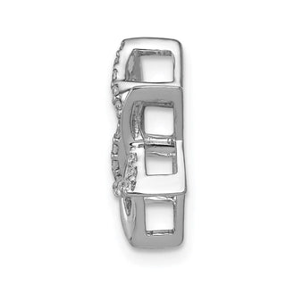14k White Gold 1/8ctw Diamond Star of David Slide PM4065-012-WA