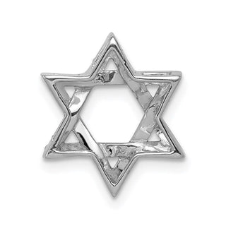 14k White Gold 1/8ctw Diamond Star of David Slide PM4065-012-WA