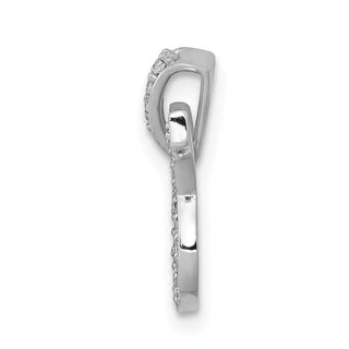 14k White Gold Diamond Taurus Pendant