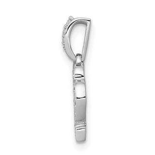 14k White Gold Diamond Virgo Pendant