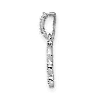 14k White Gold Diamond Libra Pendant
