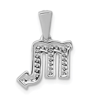 14k White Gold Diamond Scorpio Pendant