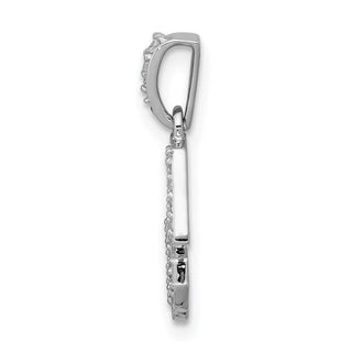 14k White Gold Diamond Sagittarius Pendant