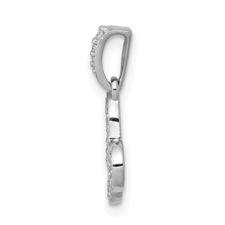 14k White Gold Diamond Capricorn Pendant