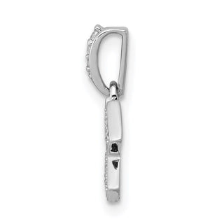 14k White Gold Diamond Aquarius Pendant