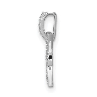 14k White Gold Diamond Pisces Pendant
