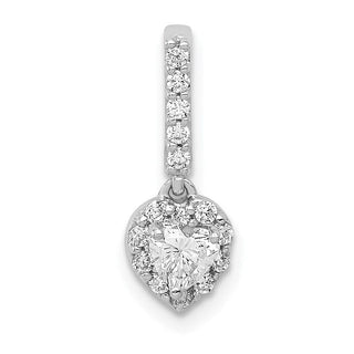14k White Gold 1/4ctw Diamond Slide Pendant