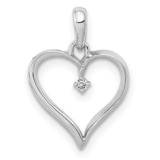 14k White Gold 1/20ctw Diamond Heart Pendant PM4828-004-WA