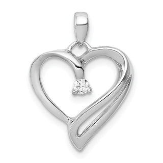 14k White Gold 1/15ctw Diamond Heart Pendant PM4829-007-WA