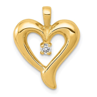 14k Yellow Gold Diamond Heart Pendant PM4831-007-YA