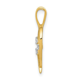 14k Yellow Gold Diamond Heart Pendant PM4832-005-YA