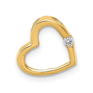 14k Yellow Gold Diamond Heart Slide PM4837-002-YA