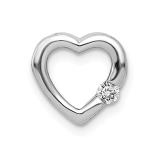 14k White Gold 1/20ctw Diamond Heart Slide PM4839-005-WA