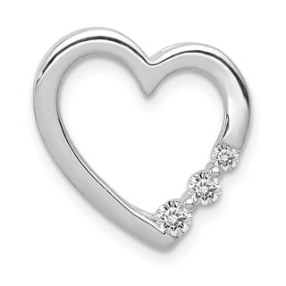 14k White Gold 1/6ctw Diamond Heart Slide PM4841-016-WA