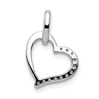 14k White Gold 1/15ctw Diamond Heart Charm PM4850-008-WA