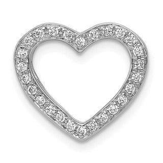 14k White Gold 1/6ctw Diamond Heart Slide PM4851-016-WA