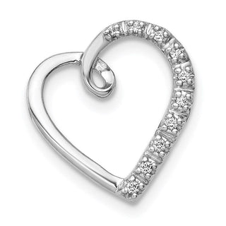 14k White Gold 1/20ctw Diamond Heart Slide PM4854-005-WA
