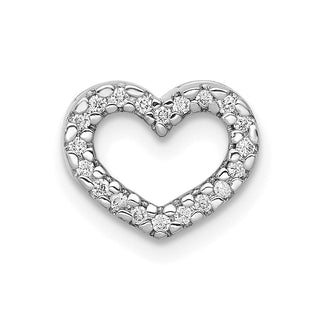 14k White Gold 1/15ctw Diamond Heart Slide PM4855-008-WA