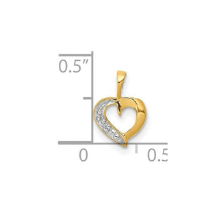 10K Yellow Gold .01ctw Diamond Heart Pendant PM4857-001-1YA