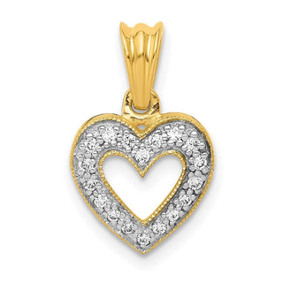 14k Yellow Gold Diamond Heart Pendant PM4861-010-YA