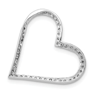 14k White Gold 1/6ctw Diamond Heart Slide PM4863-016-WA