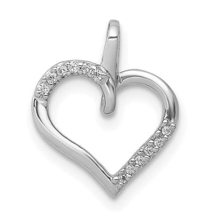 14k White Gold 1/20ctw Diamond Heart Charm PM4867-005-WA