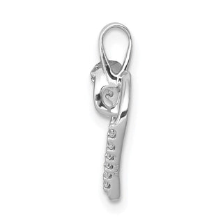 14k White Gold 1/15ctw Diamond Heart Charm PM4867-008-WA