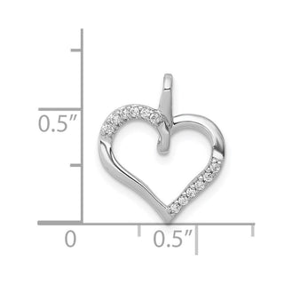 14k White Gold 1/15ctw Diamond Heart Charm PM4867-008-WA
