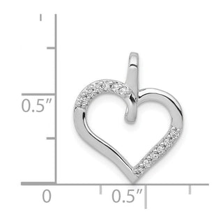 14k White Gold 1/10ctw Diamond Heart Charm PM4867-010-WA