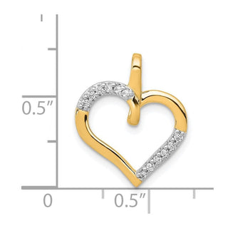 14k Yellow Gold 1/10ctw. Diamond Heart Charm PM4867-010-YA