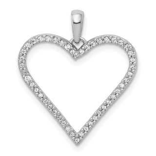 14k White Gold 1/6ctw Diamond Heart Pendant PM4871-016-WA